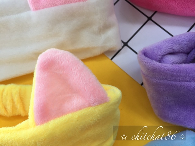 🌼🌼 [HCM có sẵn] Băng đô cài tóc tai mèo nhung dùng khi trang điểm cute - 15k (chọn mẫu)
