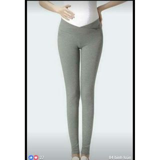 Tặng 1 áo cho bé bú 40k Quần legging bầu dài cạp chéo Hàn Quốc
