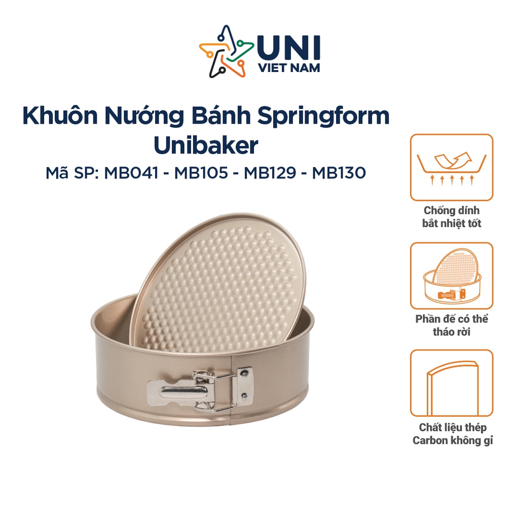 Khuôn nướng bánh Spring Form 20cm Unibaker MB041