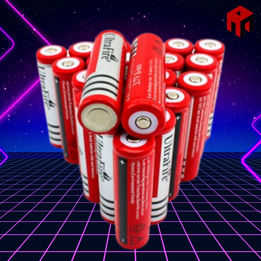 Đang Sale || Sỉ 10 Viên Pin 3.7V Ultrafire Đỏ Dung Lượng 4200mAh - Dùng Cho Quạt Cầm Tay &amp; Đèn Pin.