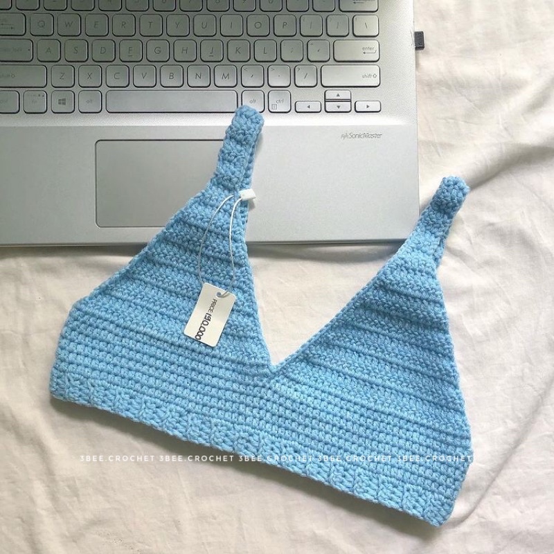 Áo len 2 dây dáng bra