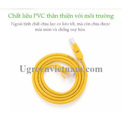 Dây mạng cat5e UTP màu vàng 26AWG CCA 1M đến 10M UGREEN 30642/11230/11231/11232/11233