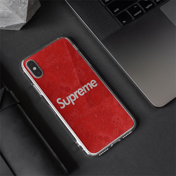 Ốp iphone màu sắc logo supeme hiếm Ốp silicon màu đỏ Iphone 7/8/8Plus/X/Xs/Xs Max/11/11 Promax/12/12 Promax SUPPOD00152