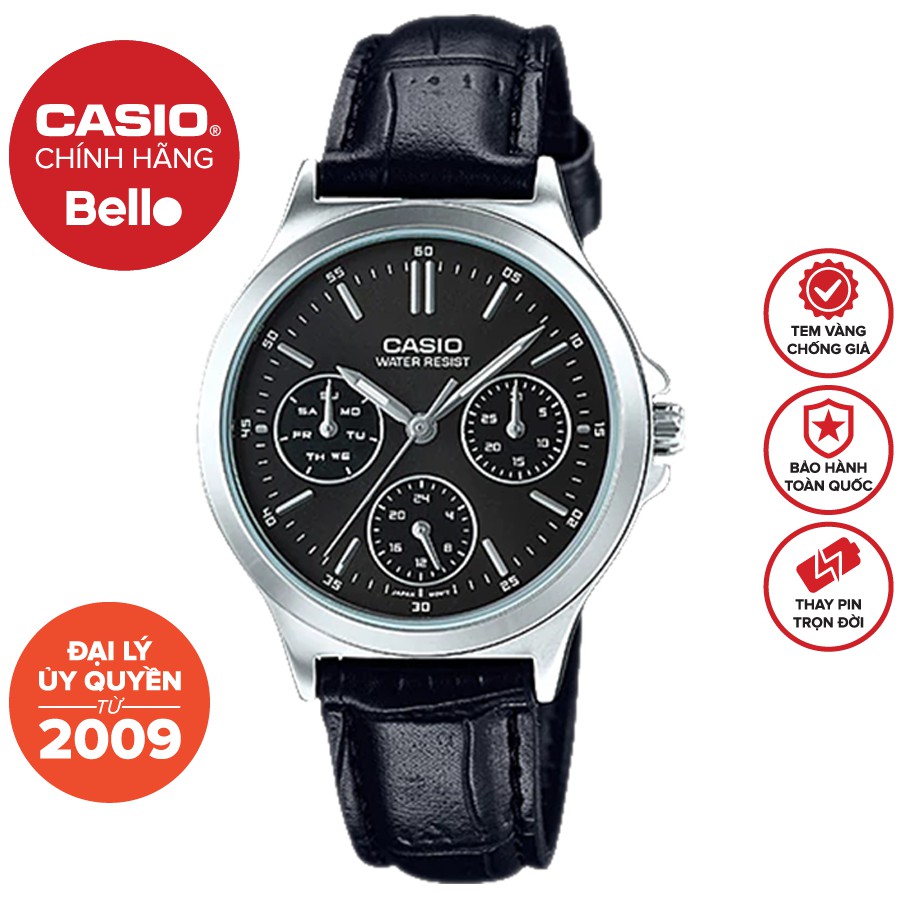Đồng hồ Nữ dây da Casio LTP-V300 chính hãng bảo hành 1 năm Pin trọn đời