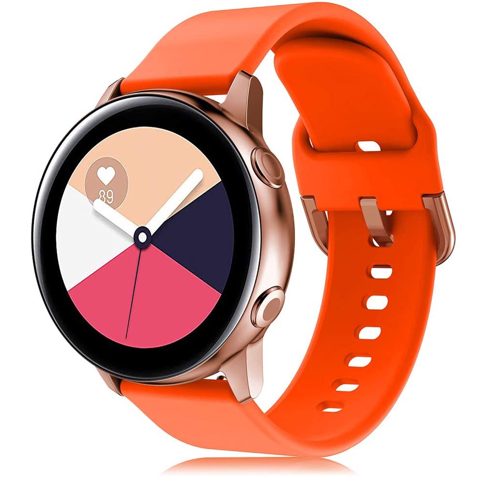 Dây Đeo Bằng Silicon 22mm/20mm Cho Đồng Hồ Thông Minh Samsung Galaxy watch 4 Classic 46mm 42mm 3 s3 Active 2 40mm 44mm