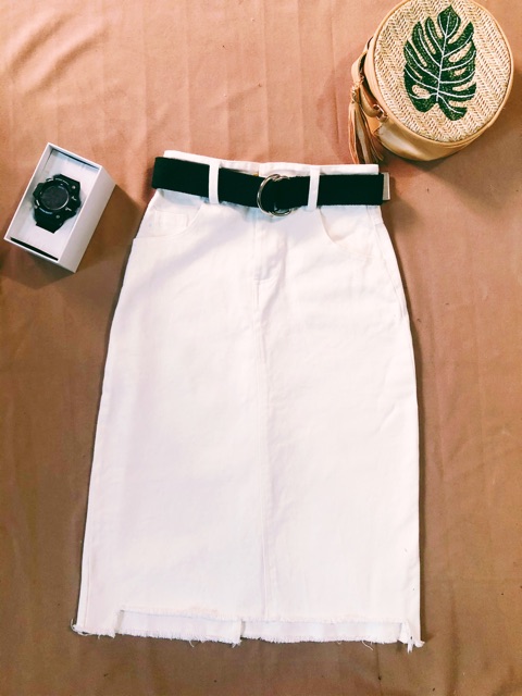 Váy Dài Siêu Xinh Rách Gấu Phong Cách Hàn Quốc