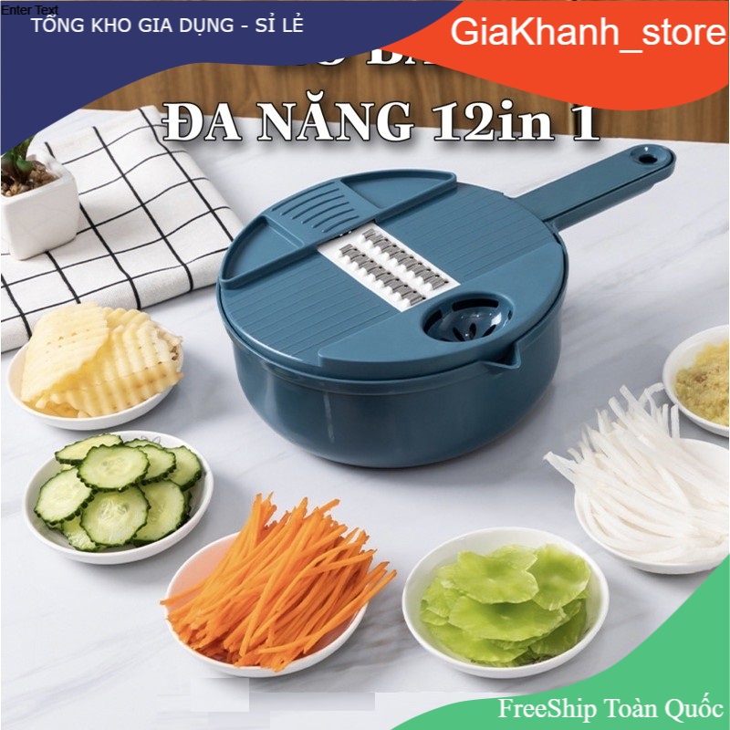 Bộ Dao Nạo , Gọt Rau Củ Quả Đa Năng ,Rổ Bào Rau Củ Đa Năng 12 Chi Tiết