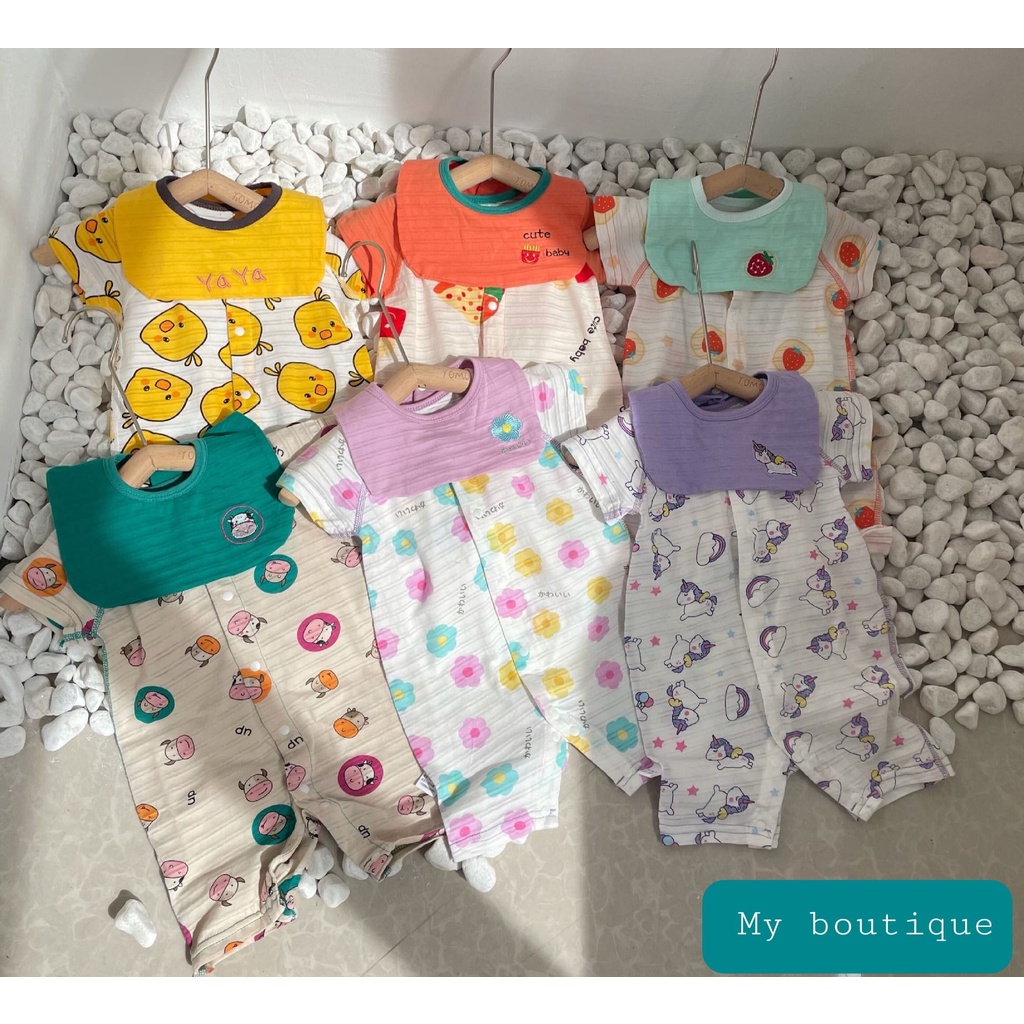 Quần áo trẻ em/ trẻ sơ sinh/ Bodysuit chất cotton sợi tre (4 - 14kg)
