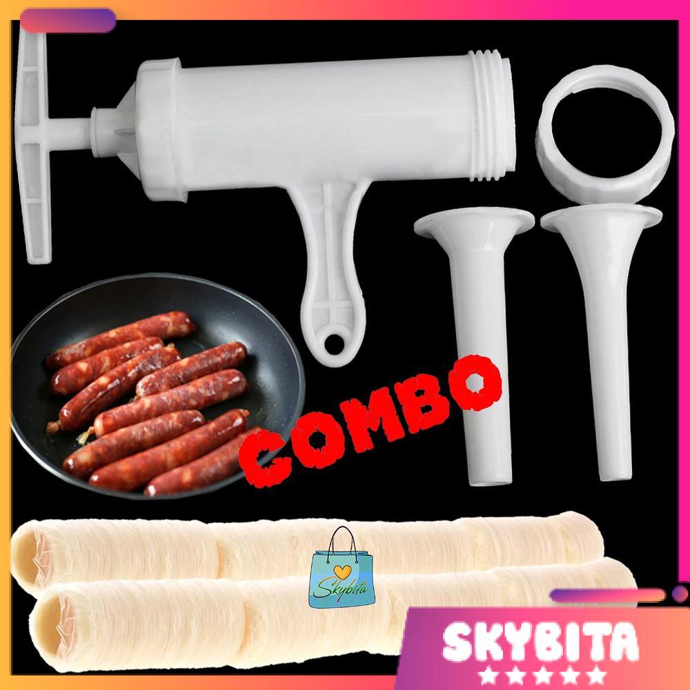 Combo 1 bộ nhồi + 2 cuộn vỏ collagen viscofan NDX