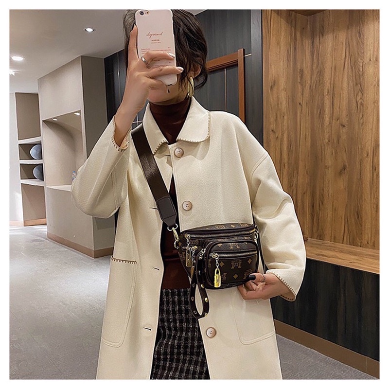 Túi bao tử  đeo bụng đeo chéo hoạ tiết trẻ trung T550 | BigBuy360 - bigbuy360.vn