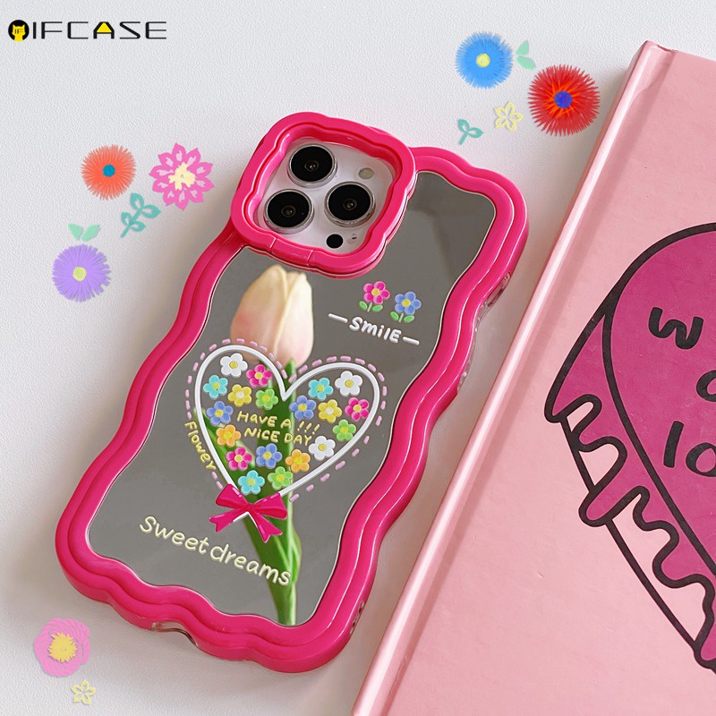 Ốp Điện Thoại Mềm Chống Sốc Tích Hợp Gương Trang Điểm Và Dây Đeo Cho iPhone 13 12 11 Pro Max XS Max