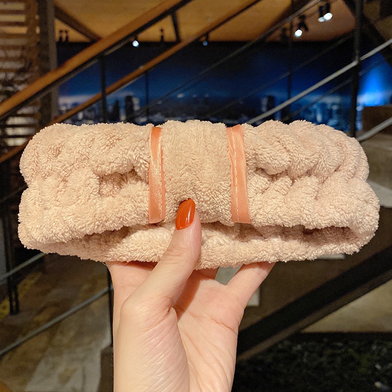 Băng Đô Nhung San Hô Thấm Hút Tốt Dùng Rửa Mặt/ Trang Điểm Tiện Dụng