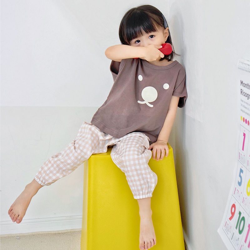 Áo Thun Ba Lỗ Mùa Hè In Hình Gấu Hoạt Hình Có 2 Màu Cho Bé Trai &amp; Gái