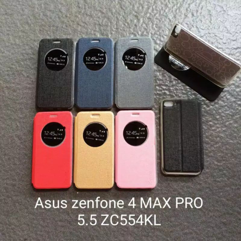 Ốp Bao Da Điện Thoại Nắp Lật Cho Asus Zenfone 4 Max. 4 Max Pro 5.5 Zc554Kl Ốp