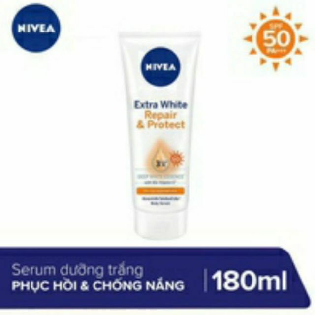 Tinh Chất Dưỡng Thể Dưỡng Trắng Giúp Phục Hồi Và Chống Nắng Nivea 180ml