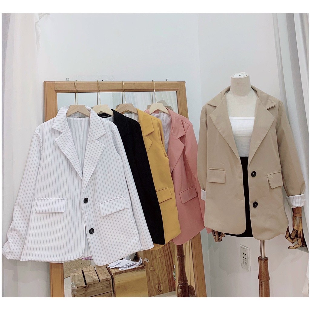 Áo khoác phối sọc - Pumi ( quần áo thời trang nữ ) | BigBuy360 - bigbuy360.vn