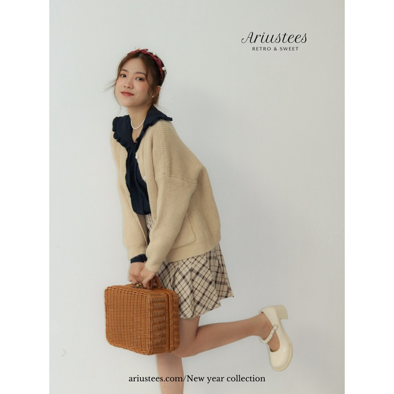 ariustees- Áo Pocket Sweet Cardigan