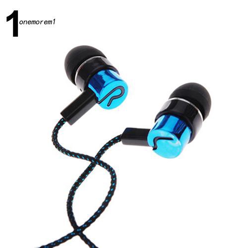 ONE♥3.5mm In-Ear Earbud Wired Stereo Braid Cord Earphone Headset for iPhone Samsung