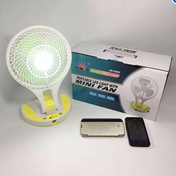 Quạt Đèn Sạc Tích Điện Mini Fan JR 5580 | BigBuy360 - bigbuy360.vn