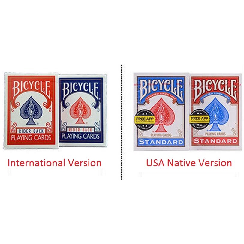 Set 2 Bộ Bài Bicycle Standard Playing Cards, Thẻ Sưu Tập USPCC, Trò Chơi Thẻ Ma Thuật, Đạo Cụ Ảo Thuật Cho Nhà Ảo Thuật