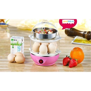 MÁY LUỘC TRỨNG VÀ HẤP THỰC PHẨM EGG POACHER ( 2 TẦNG )