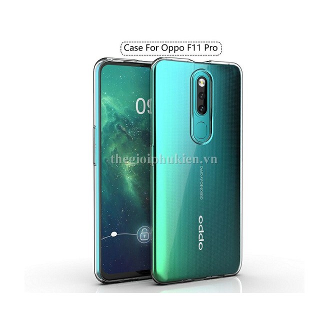 Ốp lưng silicon dẻo trong suốt OPPO F11 Pro siêu mỏng 0.6mm