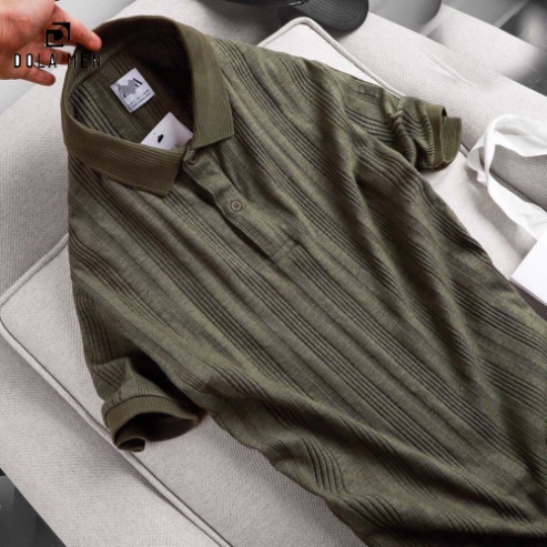 Áo Polo ZARA Chất Len Nam Dáng Slim-fit Phối Line