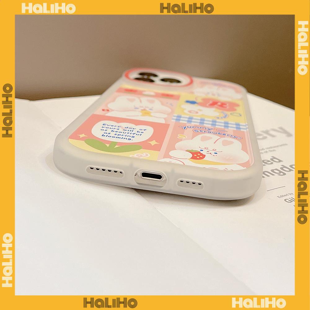 iPhone Case Silicone Soft Case Clear Case TPU Airbag Shockproof Full Coverage Protection Camera Pink Rabbit Cute For iPhone 13 Pro Max iPhone 12 Pro Max iPhone 11 iPhone 7 Plus