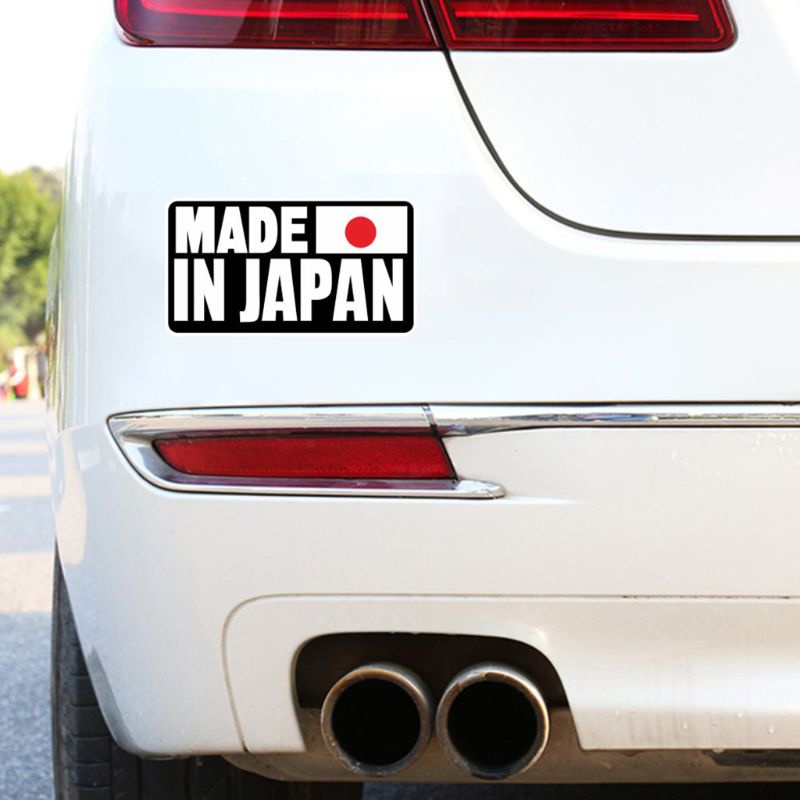 Đề Can Phản Quang In Chữ Made In Japan Hoạt Hình Sáng Tạo Trang Trí Xe Hơi