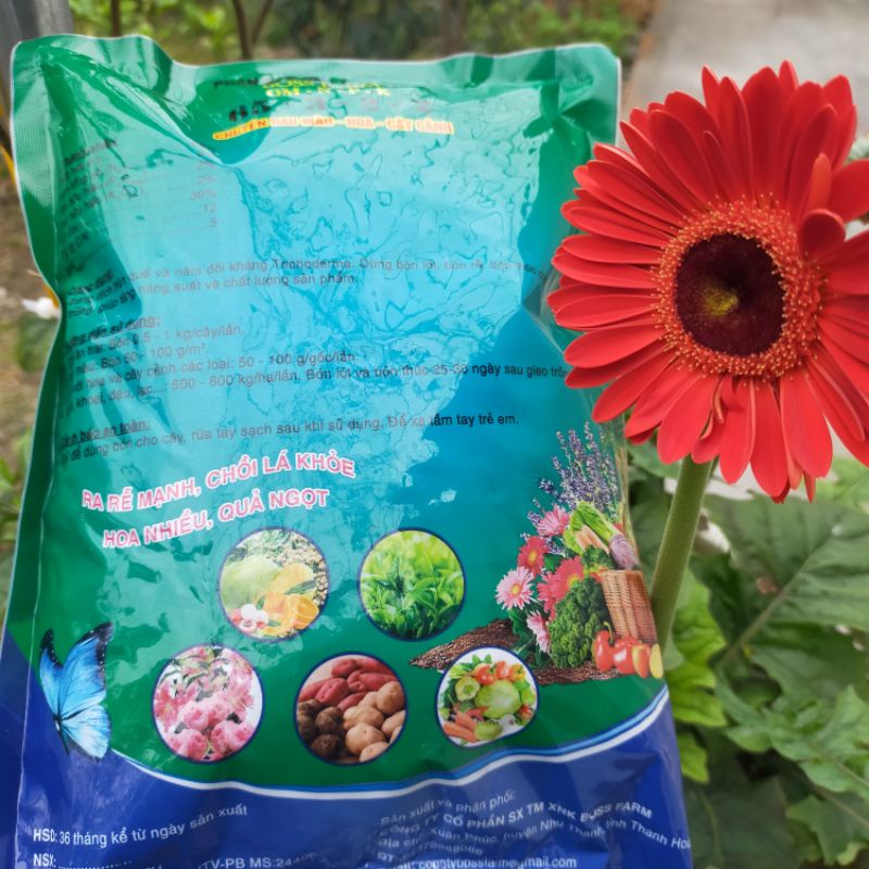 Phân bón hữu cơ cao cấp Boss Farm giúp tăng năng suất, chất lượng cây trồng.