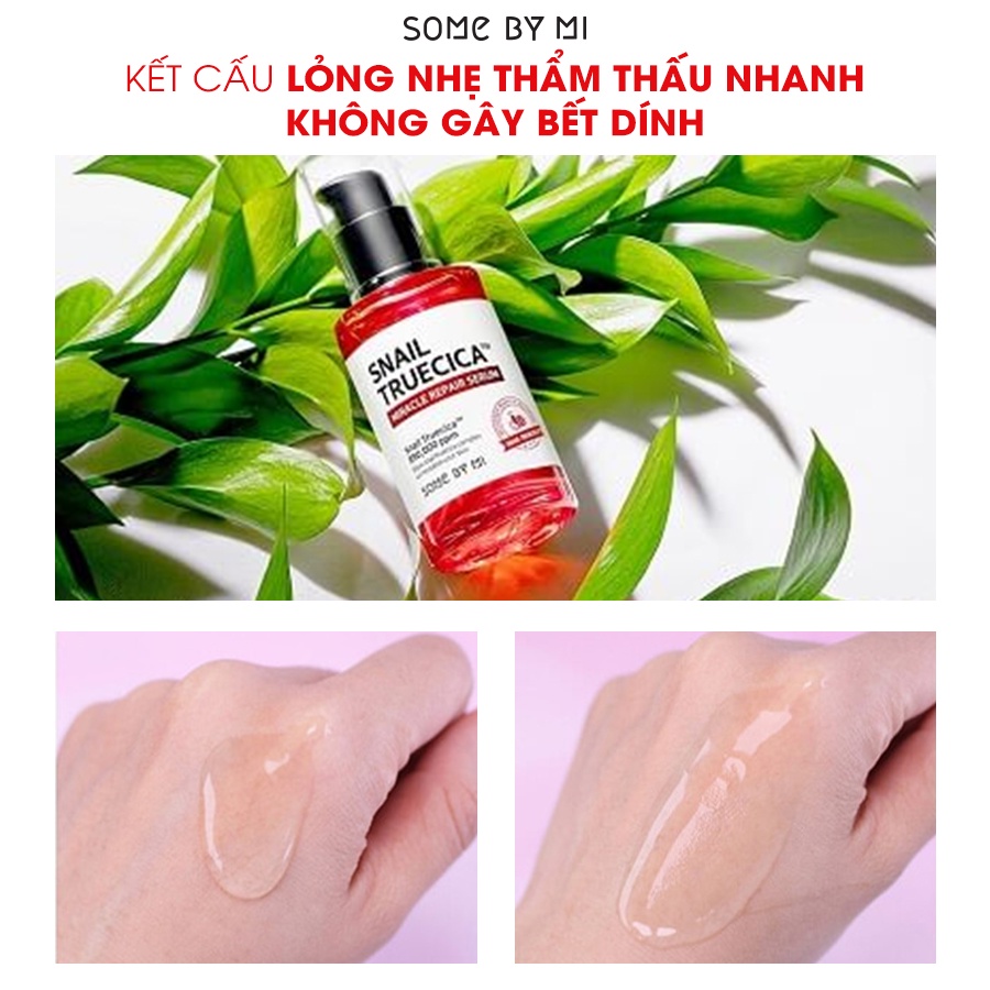 Tinh chất ốc sên đen giảm sẹo lõm sẹo mụn Some By Mi Snail Truecica Miracle Serum 50ml