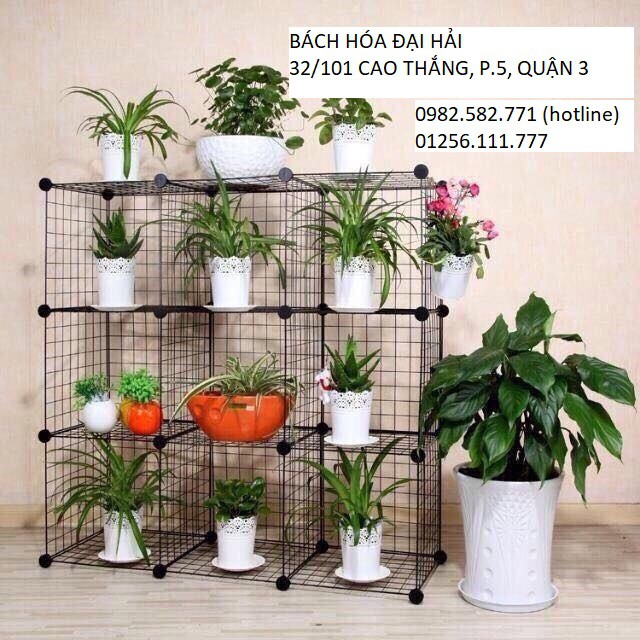 KỆ SẮT SƠN TĨNH ĐIỆN LẮP GHÉP- 9 Ô KÍCH THƯỚC 105cm*35cm*105cm