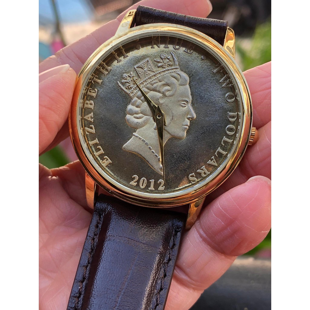 Đồng hồ nam hiệu Fbaire, dây da thật, hàng đã qua sử dụng