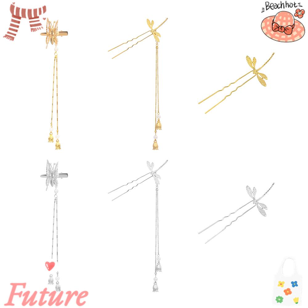 Future Kẹp Tóc Bướm Tua Rua Bằng Kim Loại Lấp Lánh Chuyển Động