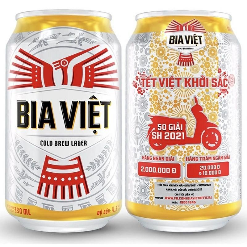 [Giao hoả tốc Hà Nội ] bia việt lon có chương trình khuyến mãi thùng 12 lon 330ml [20 thùng tặng 1 thùng]