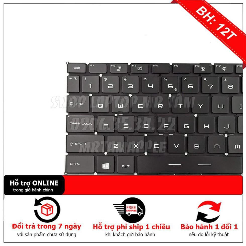 [BH12TH] (KEYBOARD) BÀN PHÍM LAPTOP MSI GS65 dùng cho GS65 Stealth GS65VR MS-16Q2