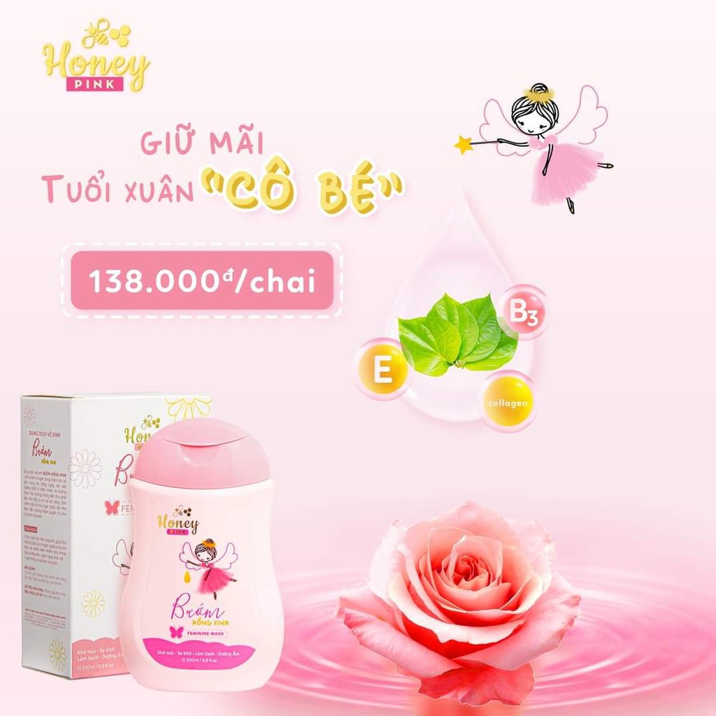 DUNG DỊCH VỆ SINH HONEY PINK 200ML CHÍNH HÃNG - 7944