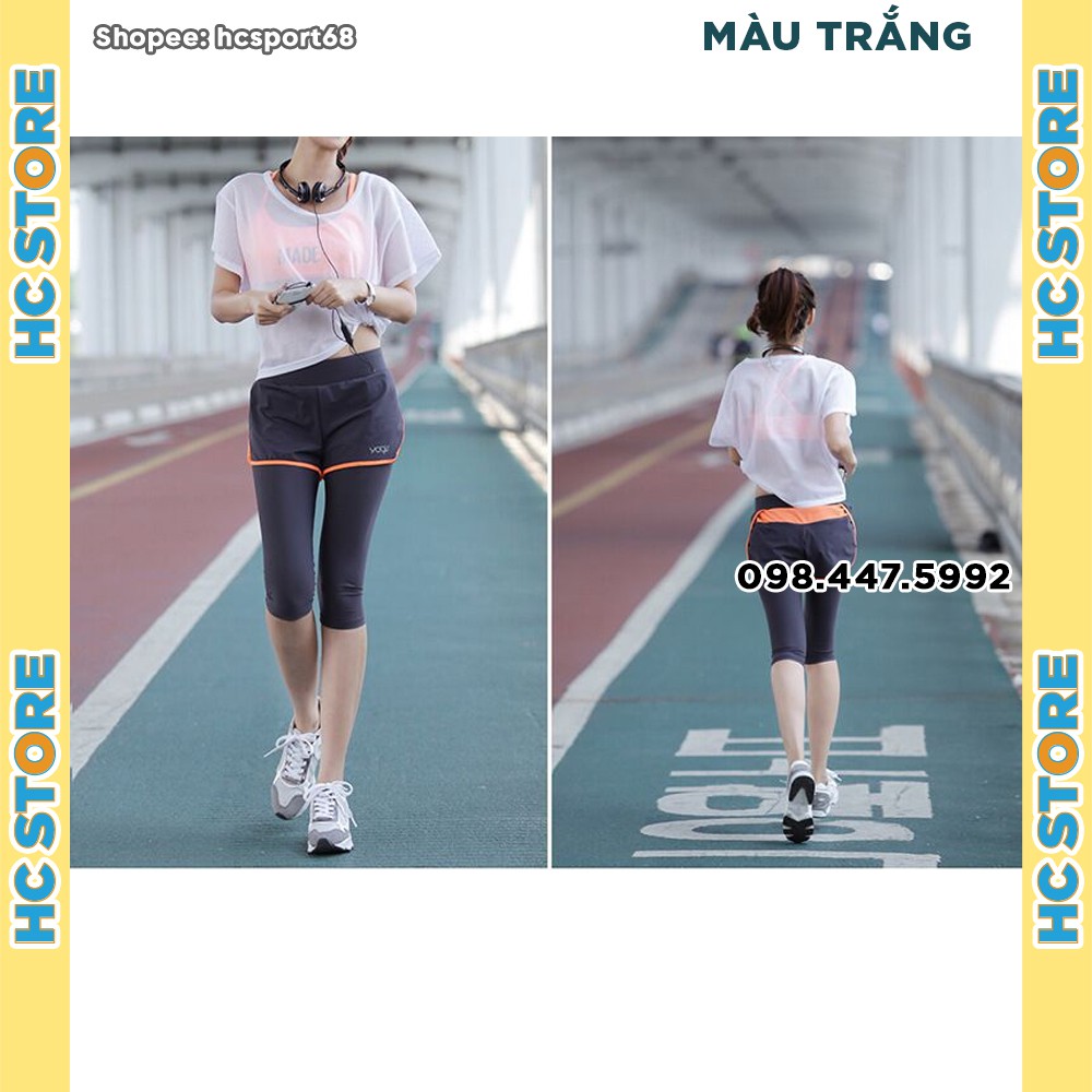 Áo Lưới Tập Gym Yoga Nữ, Vải Lưới Thoáng Mát, Hàng Quảng Châu Chất Lượng - HcSport68