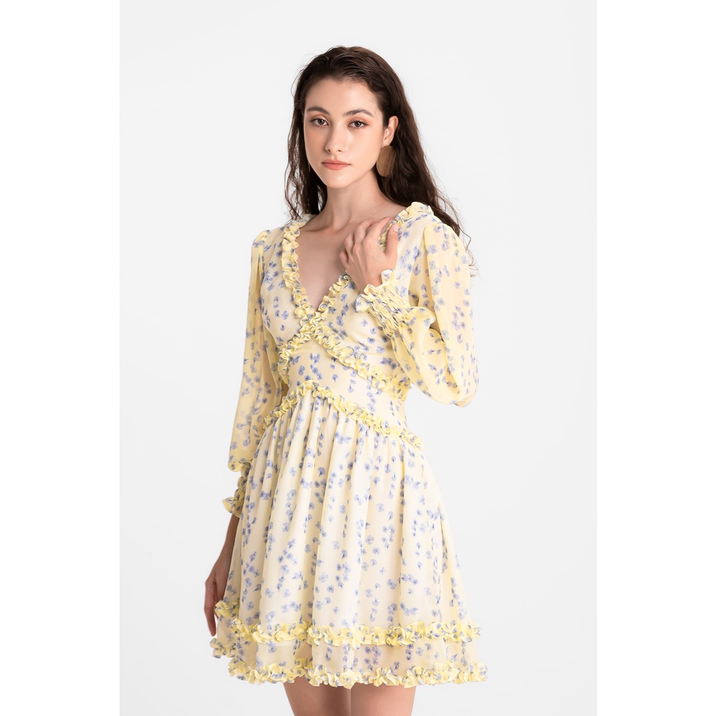 Đầm Cổ V Tay Dài - EDINI - D1514