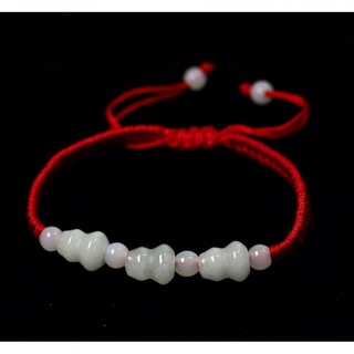 Emerald red wire bracelet 3 gourds