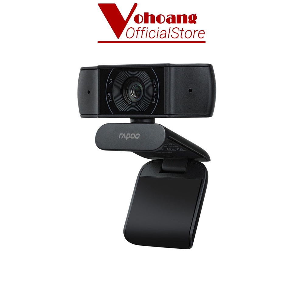 Webcam HD Rapoo C200 độ phân giải 720p xoay 360 độ học tập, làm việc, họp online