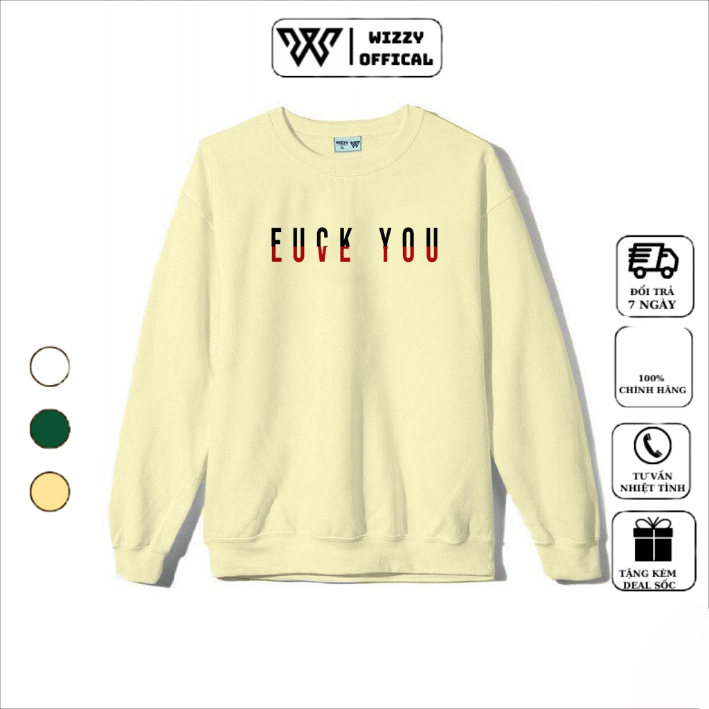 Áo thu đông nam, áo nỉ sweater Hàn Quốc cổ tròn dài tay in hình cá tính phong cách unisex mã STW14fuk