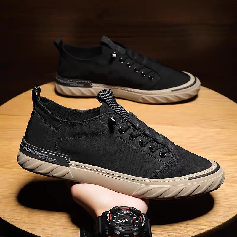 Giày Thể Thao Nam Sneaker - Giày Vải Cao Cấp Nhẹ Bên Êm Chân