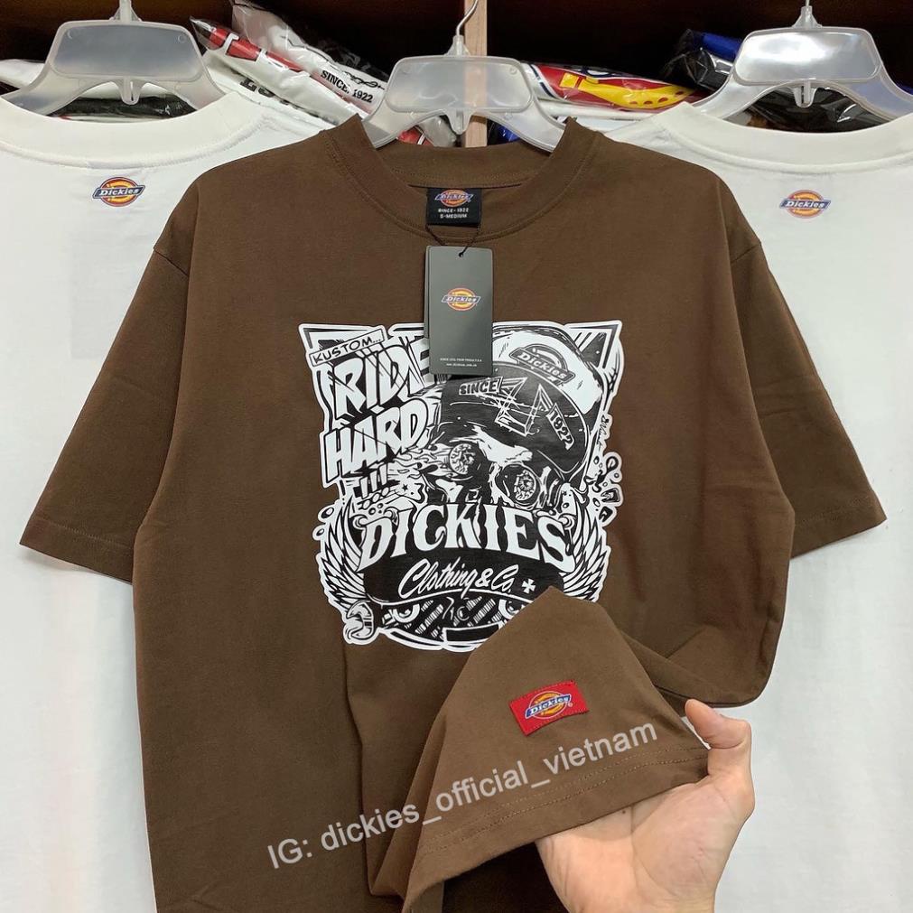 Áo Thun Tay Lỡ unisex Tshirt Dickies Màu Nâu - Áo thun Dickies Nam Nữ Link 5