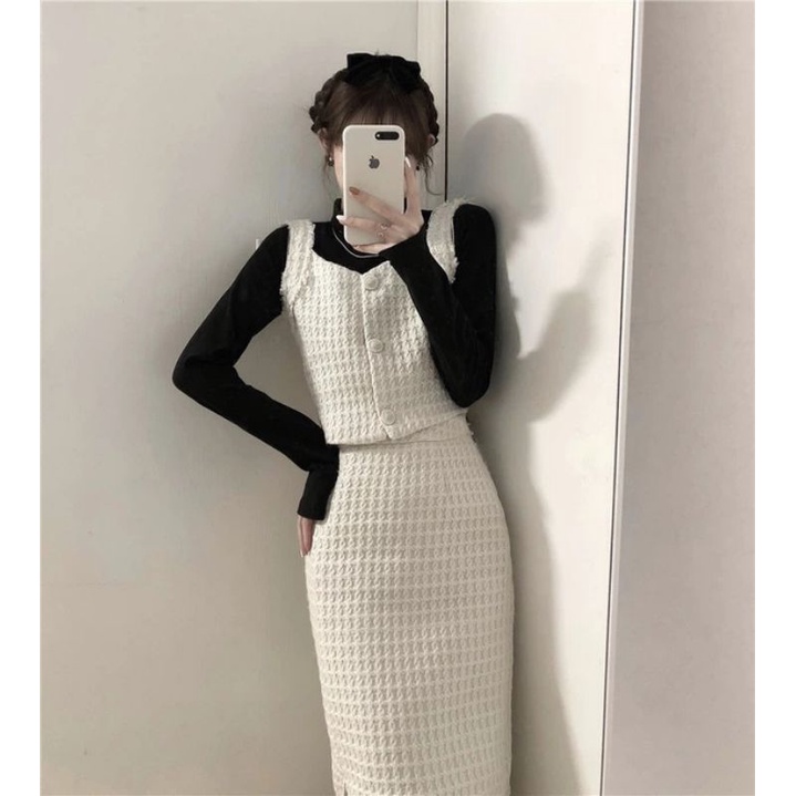 SET ÁO GILE + CHÂN VÁY DÀI