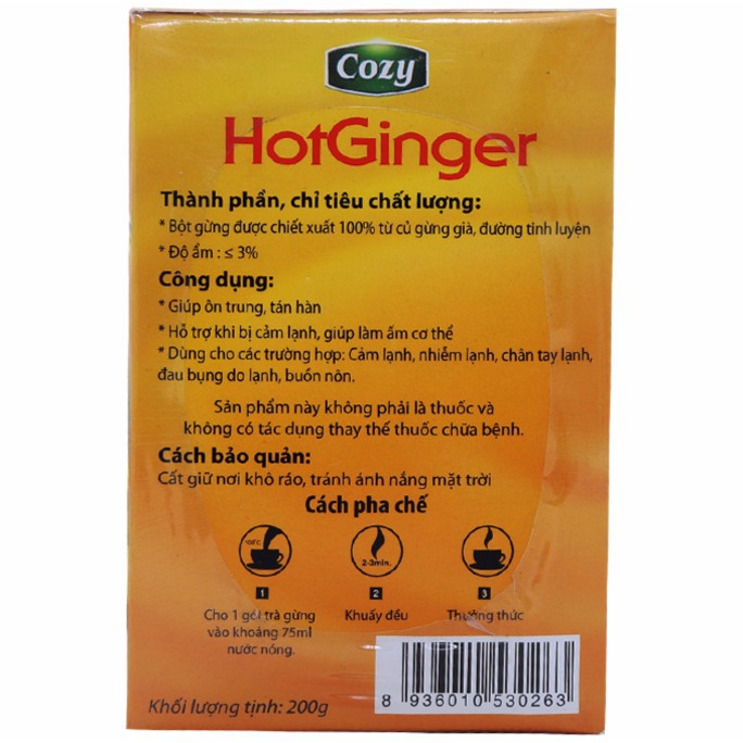 Trà Cozy Gừng Hòa Tan HotGinger