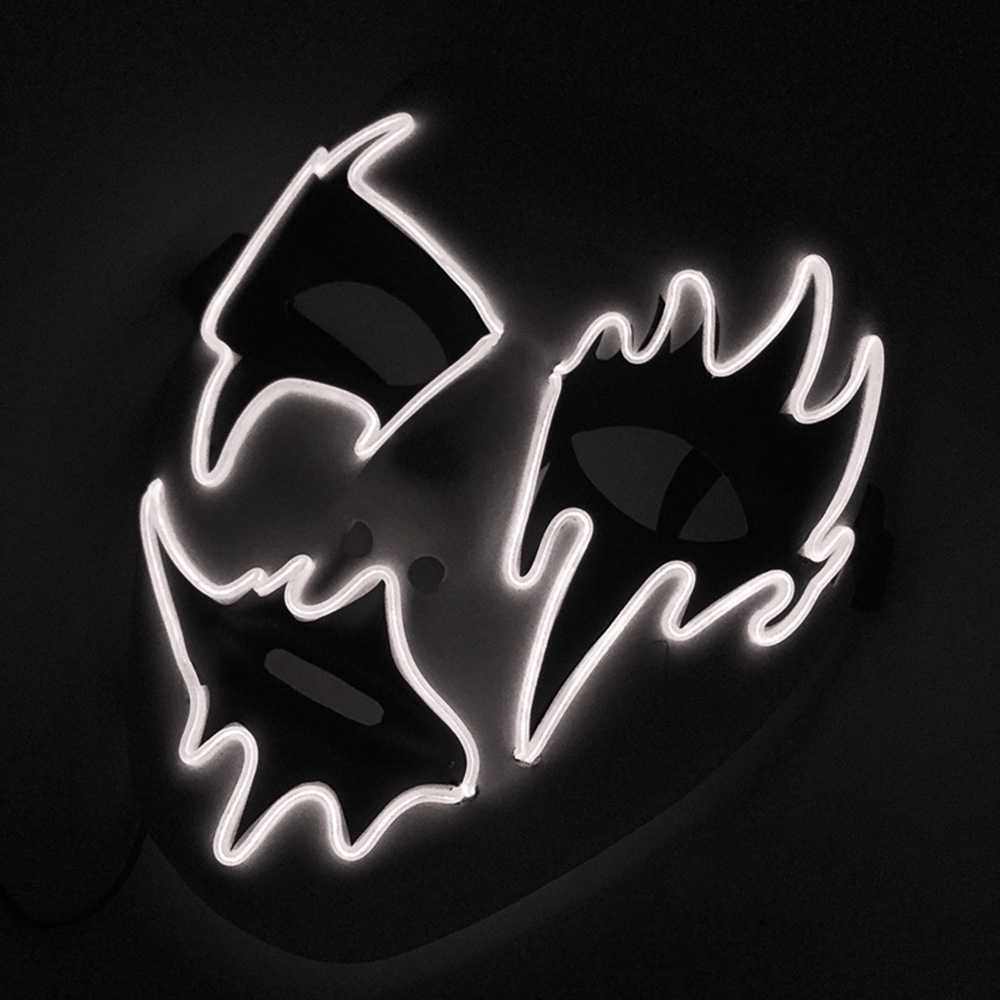 Hot Halloween Carnival Glowing Line Cold Light LED Glowing Mask Party Fancy Dress Party Decorative Mask ICEBEAR | BigBuy360 - bigbuy360.vn