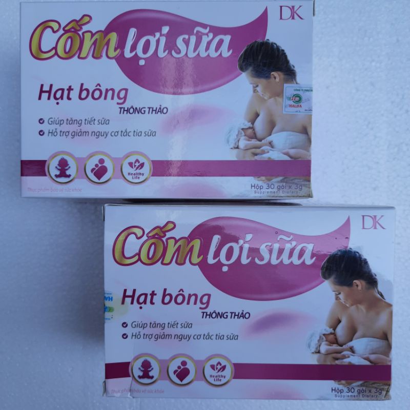 CỐM LỢI SỮA MUMMILK Hạt bông thông thảo - giúp tăng tiết sữa, giảm nguy cơ tắc tuyến sữa - Hộp 30 gói