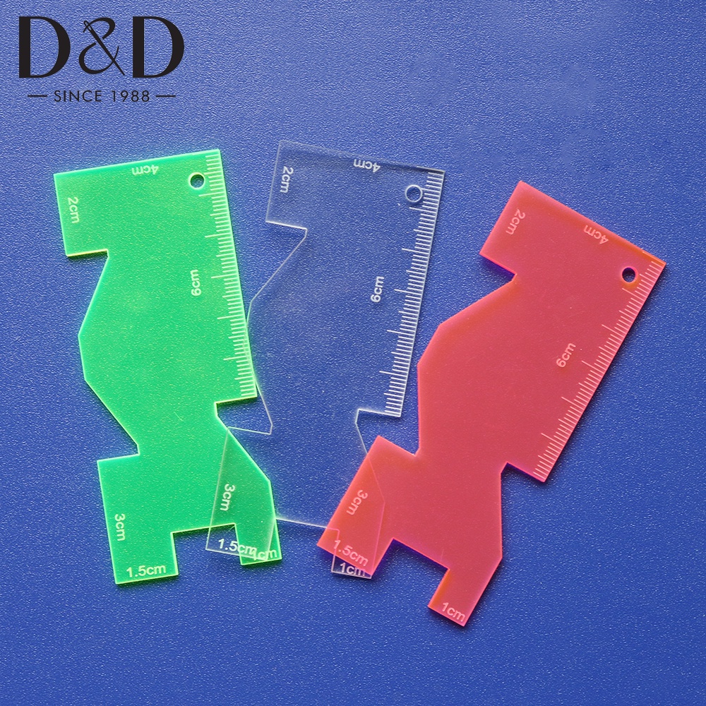 Thước Đo May Vá Bằng Acrylic Chất Lượng Cao 10*4cm