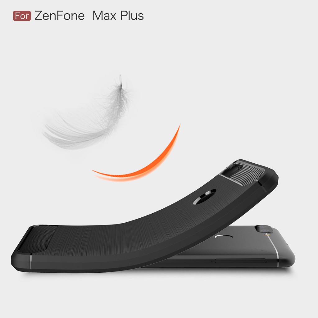 ASUS Zenfone Max Plus （M1）ZB570TL Carbon fiber soft shell Phone case